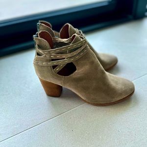 Frye suede zipper bootie